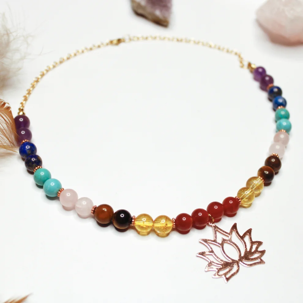 Boho Yoga Art - Lotus Chakra Necklace