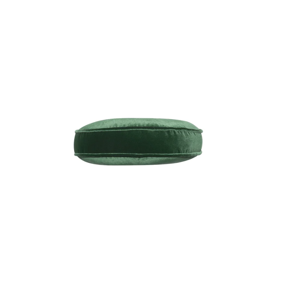 Alpaq Studio - Button Detailed Round Velvet Pillow - Il