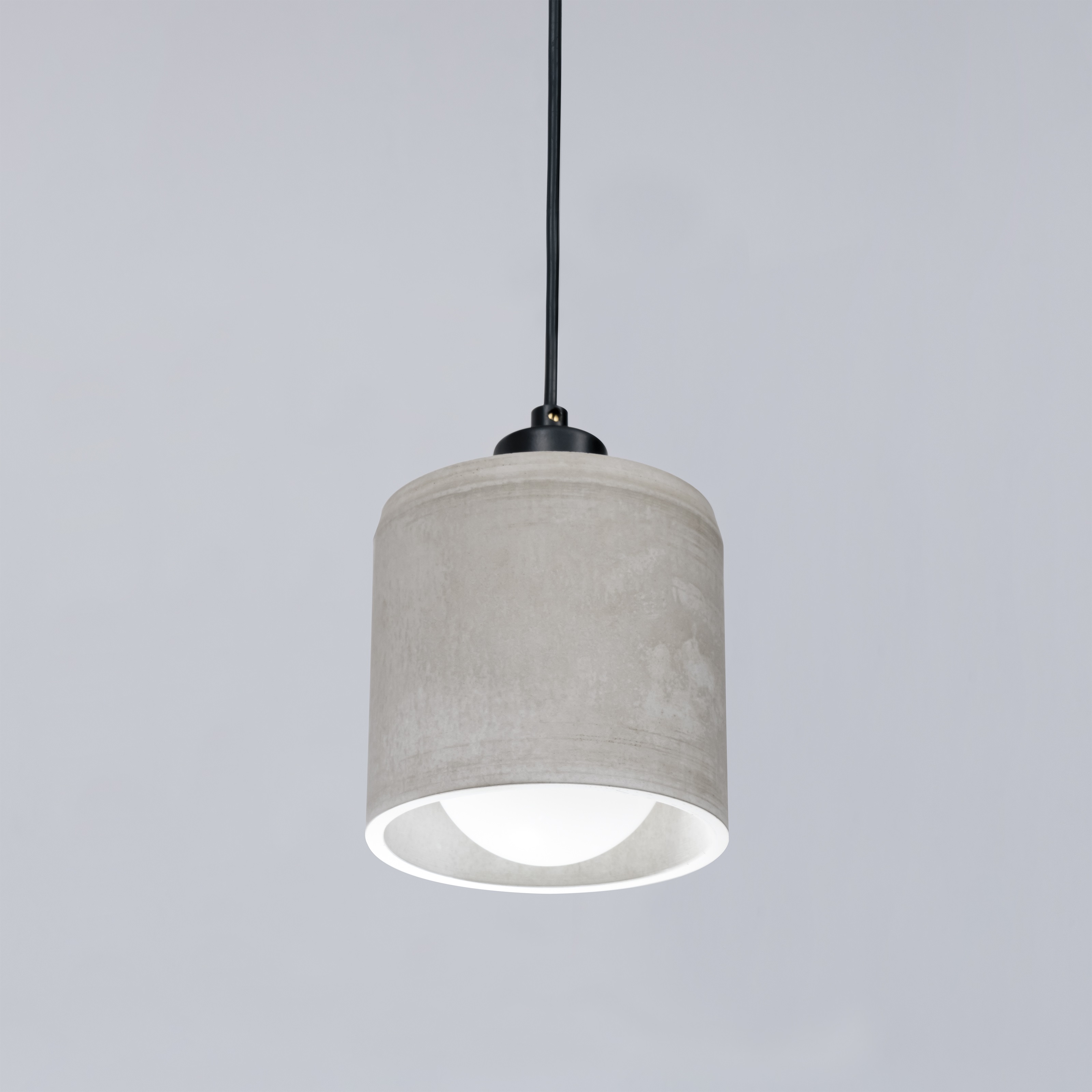 Grey Cylinder Concrete Ceiling Lighting