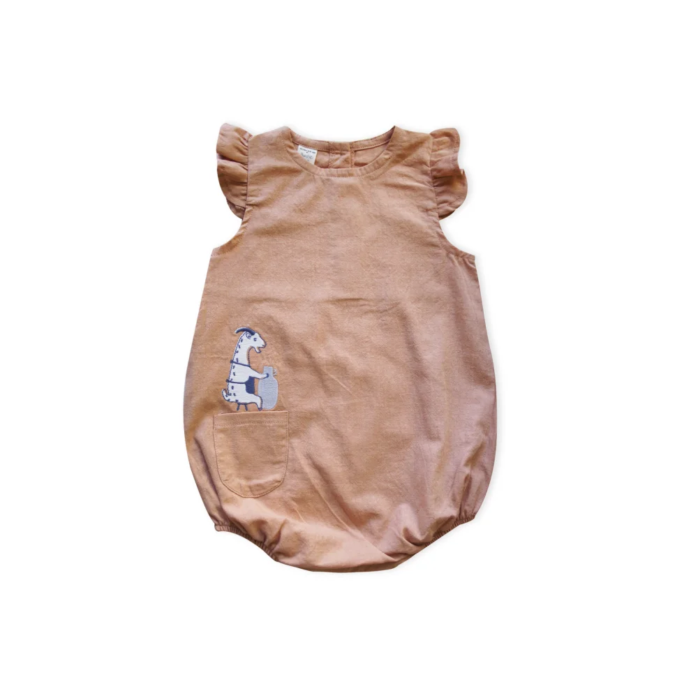 Auntie Me - Baby Cork Goat Woven Bubble Onesie  Rompers