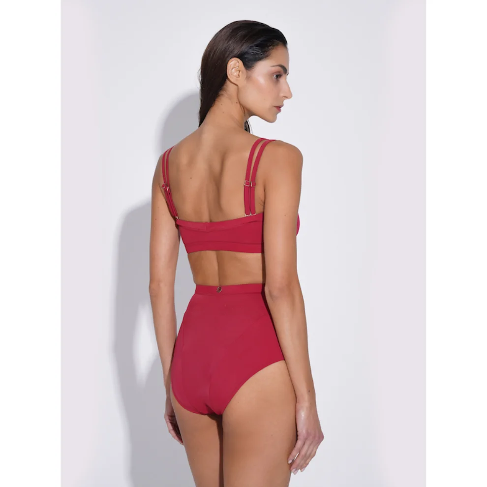 H and cheap m red swimsuit