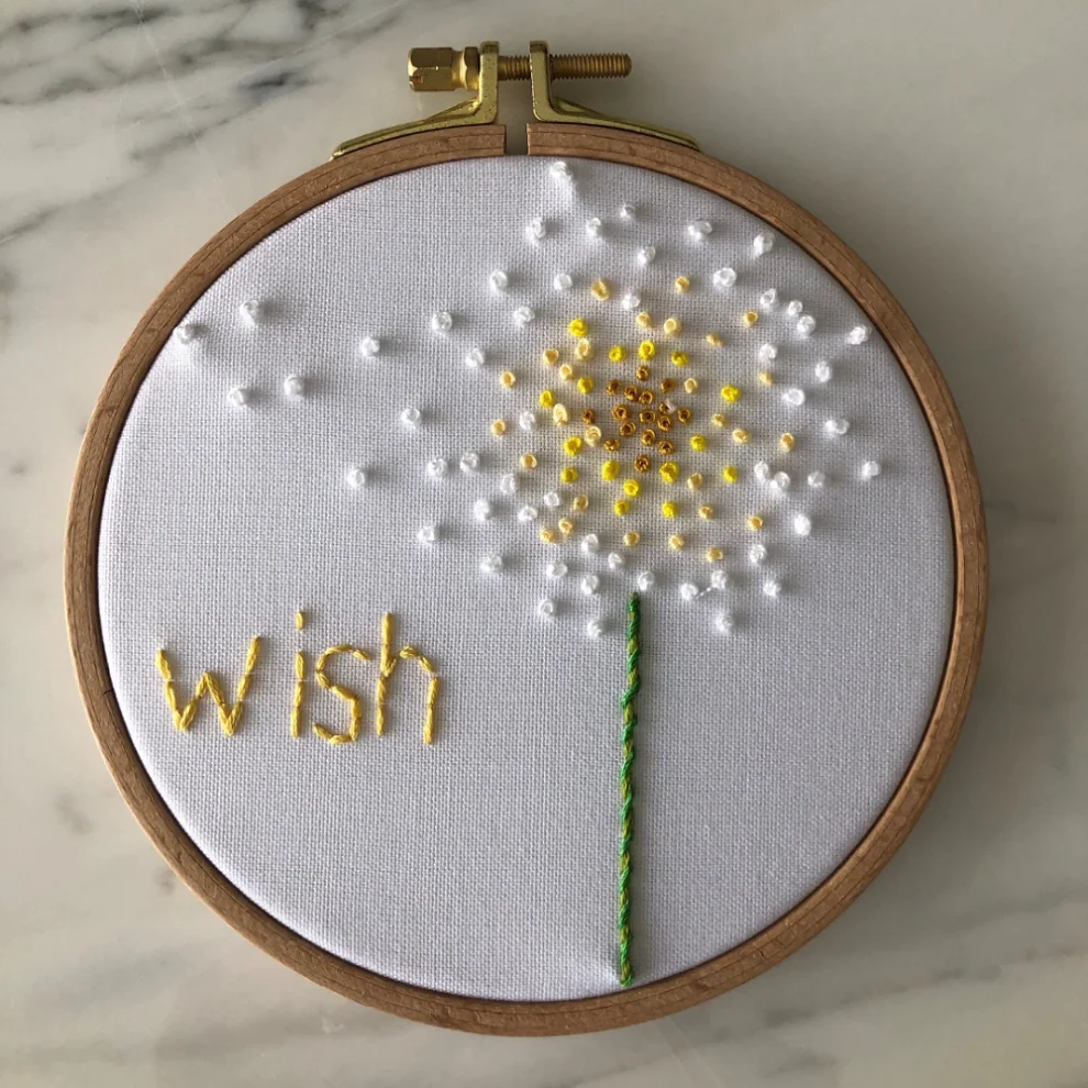 DEAR HOME - Wish Embroidery Hoop Art