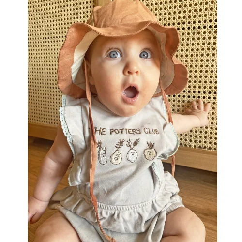 Auntie Me - Çift Taraflı Cork Dokuma Bebek Güneş Şapka
