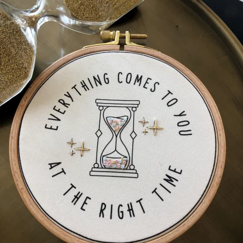 DEAR HOME - Time Embroidery Hoop Art