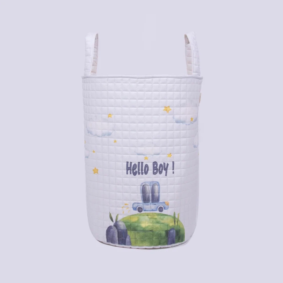 Arba Baby - Toy And Laundry Basket- Car And Stars Pattern