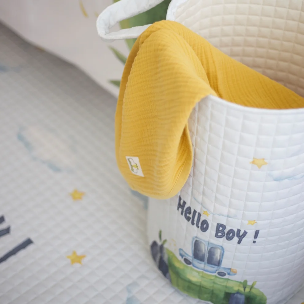 Arba Baby - Toy And Laundry Basket- Car And Stars Pattern