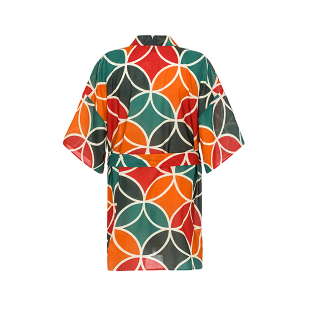 Jade and Mate	 - Geometric Kısa Kimono