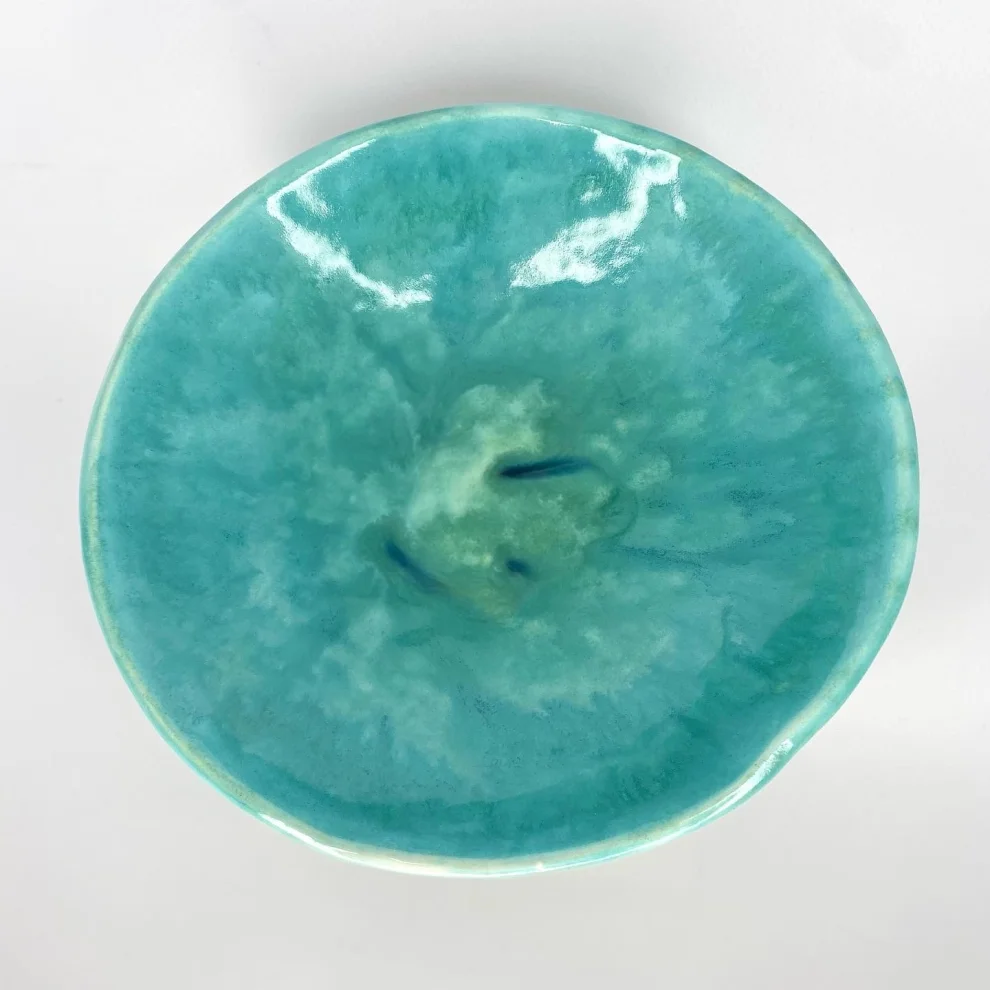 Haane Design Samodra Ceramic Footed Serving Bowl hipicon