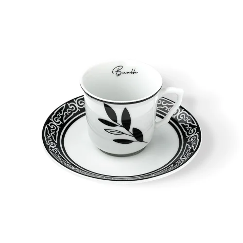 Bualh - Busel Porselen 2'li Kahve Fincanı Seti