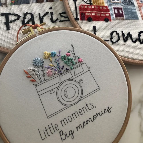 DEAR HOME - Memories Hand Made Embroidery Hoop Frame