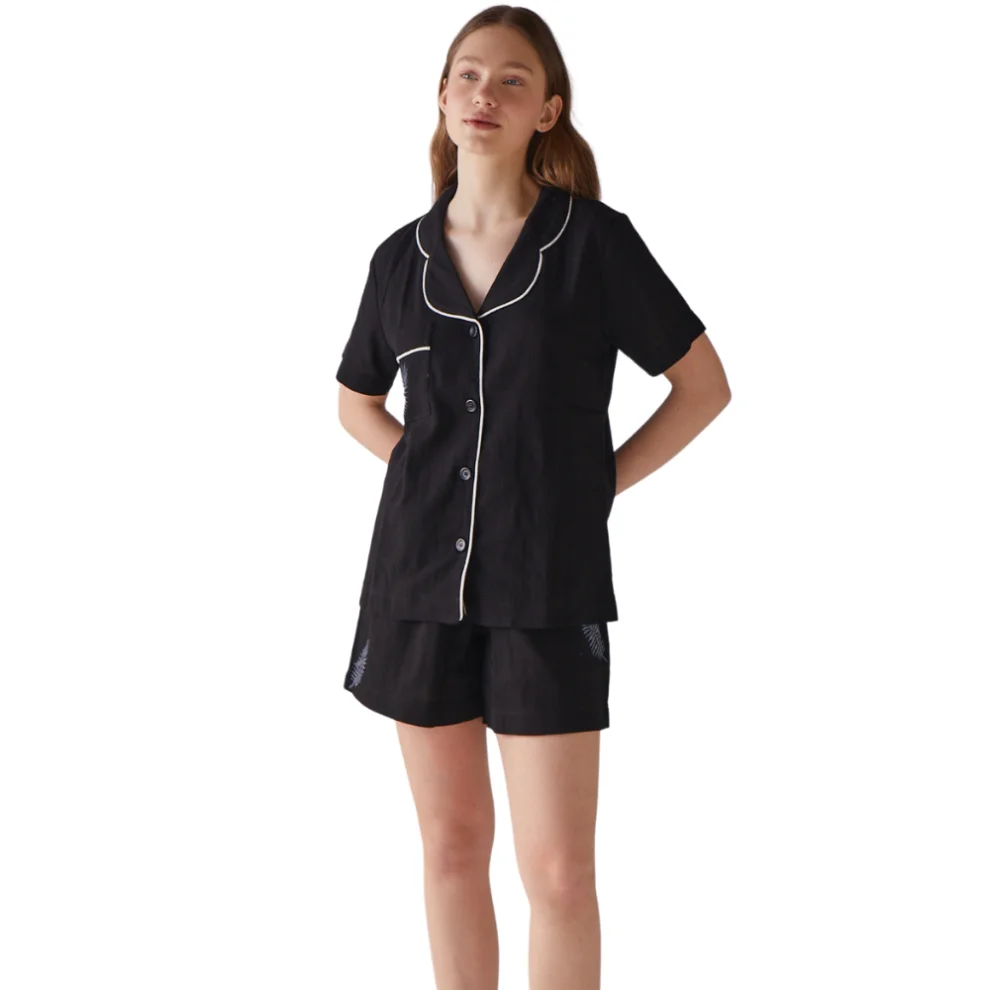 Handarte Los Angeles - Leaf Pattern Short Pajama Set