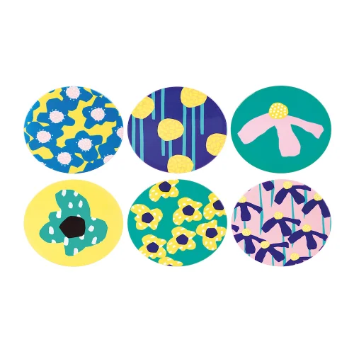 Room Diaries - Floral Coaster Set Of 6