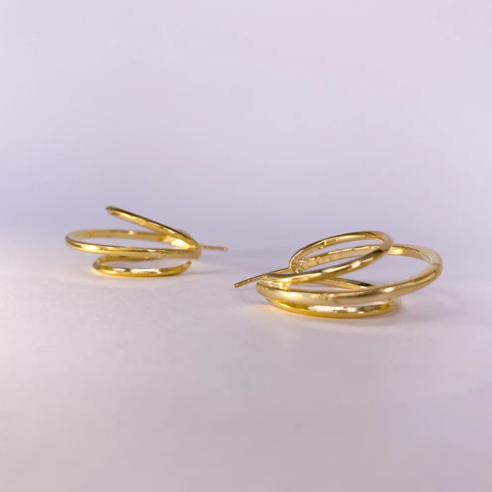 Yazgi Sungur Jewelry - 3 Hoop Forms Earring