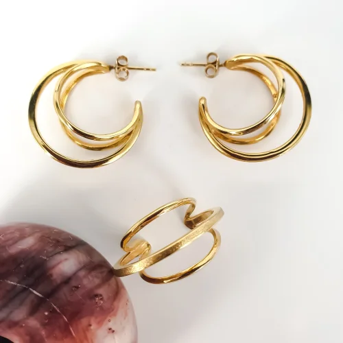 Yazgi Sungur Jewelry - 3 Hoop Forms Earring