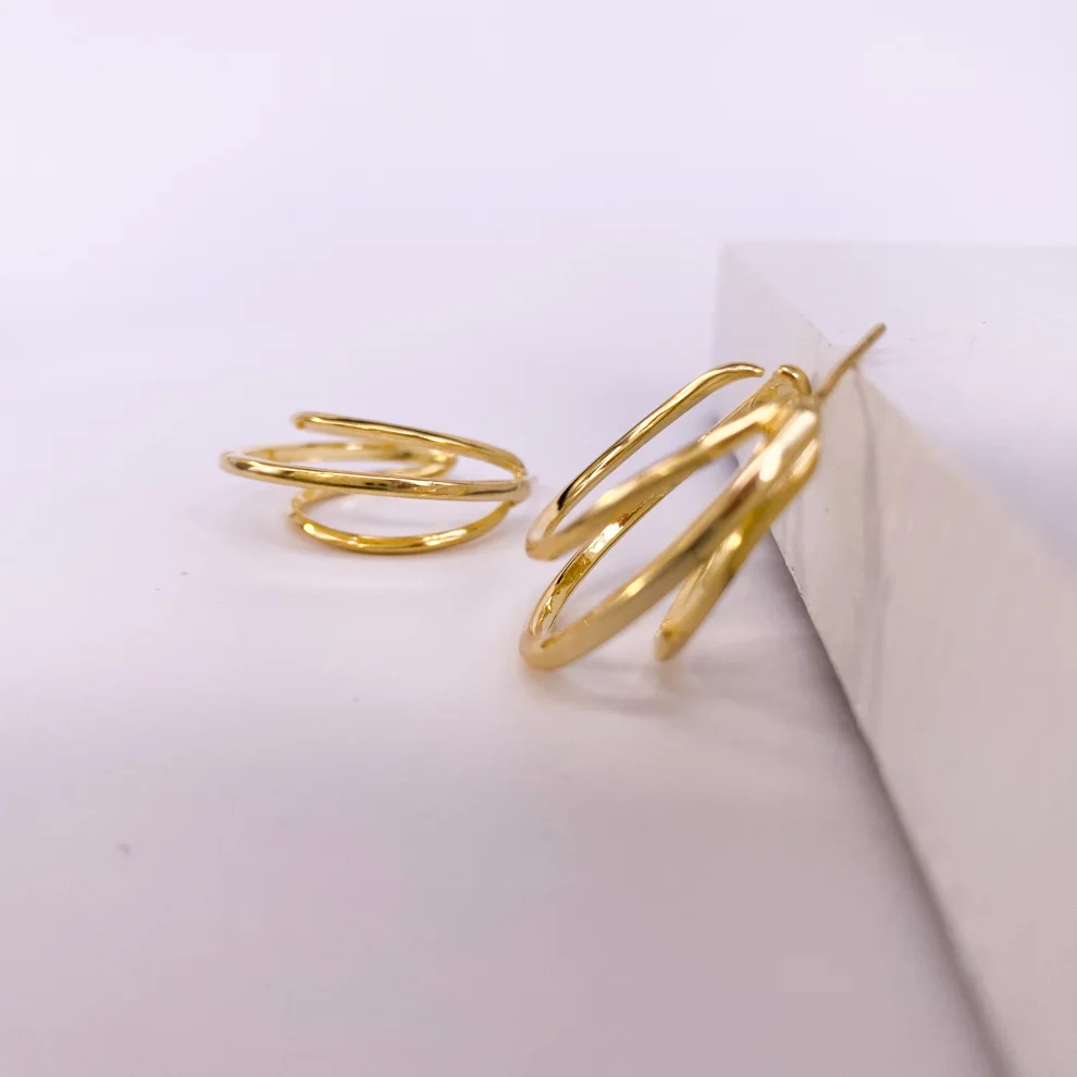 Yazgi Sungur Jewelry - 3 Hoop Forms Earring