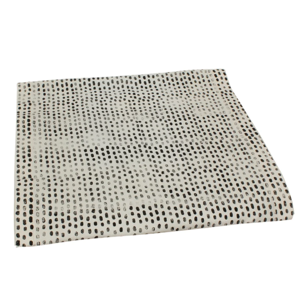 Beige & Stone - Naturel Dot Hand Printing Cotton Runner