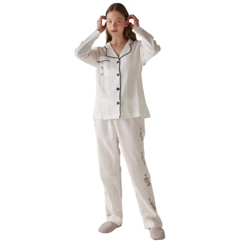 Handarte Los Angeles - Clef Pattern Long Pajama Set