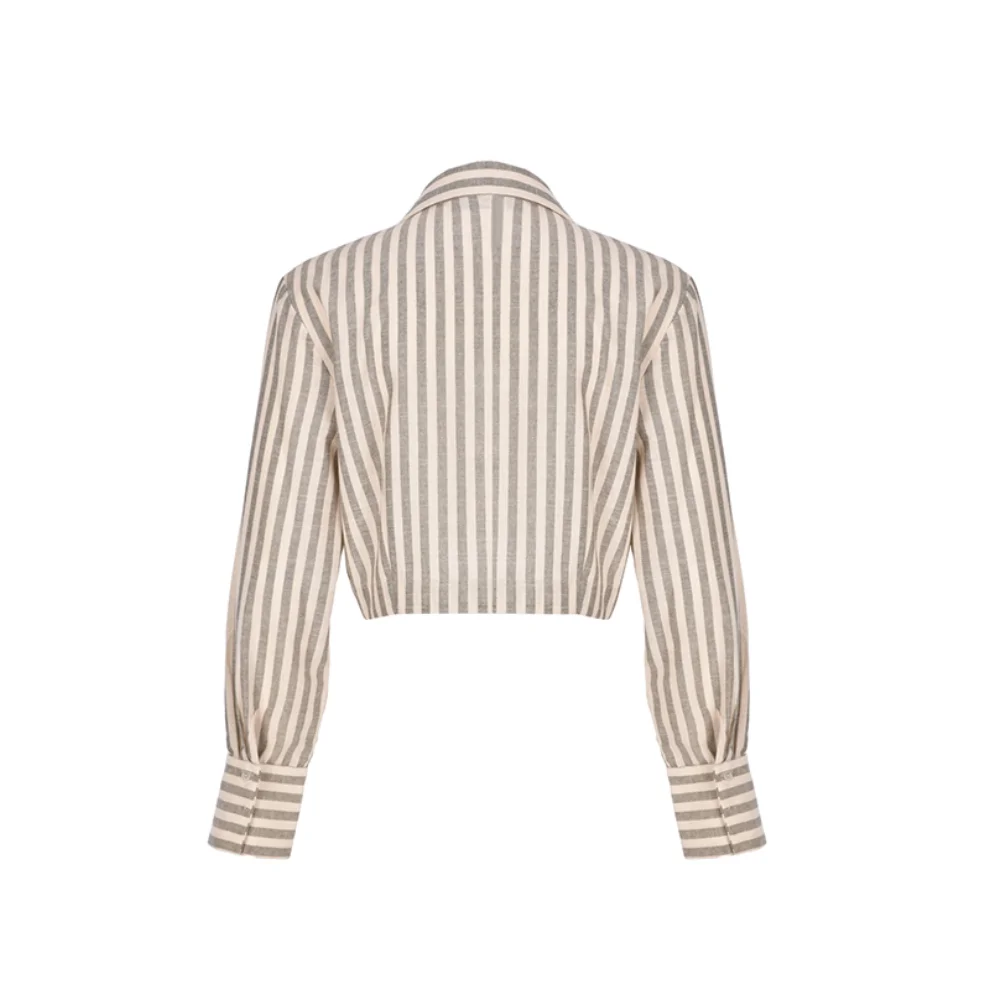 Soi The Label - Everyday Stripes Crop Shirt