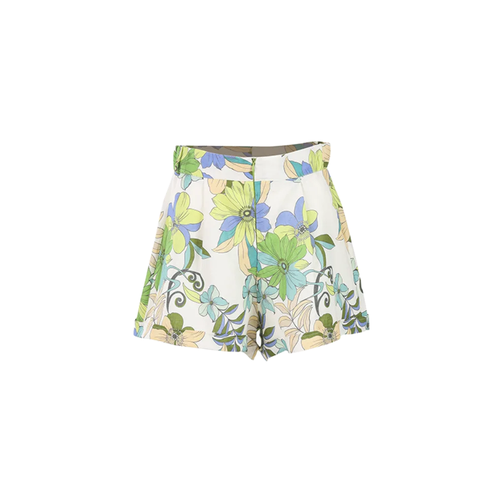 The Beach - Bloom Linen Shorts