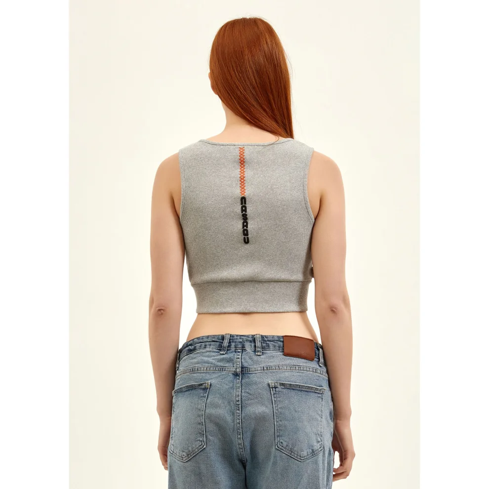 Nasaqu - Nsq Aktif Fermuarlı Crop Top