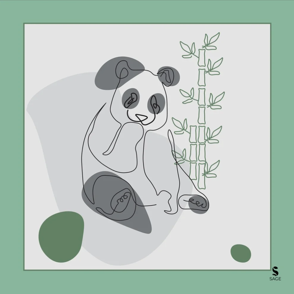 SAGE - Panda İpek Fular