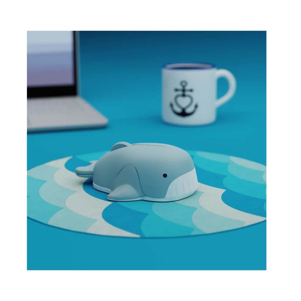 Mustard - Moby Whale Themed Wireless Mouse