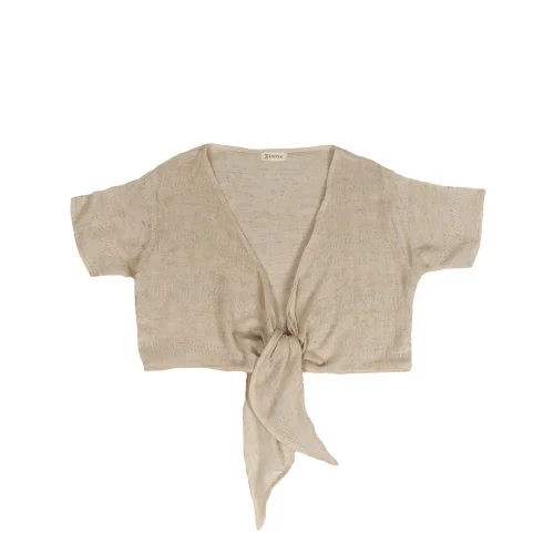 Leoya - Linen Crop Top