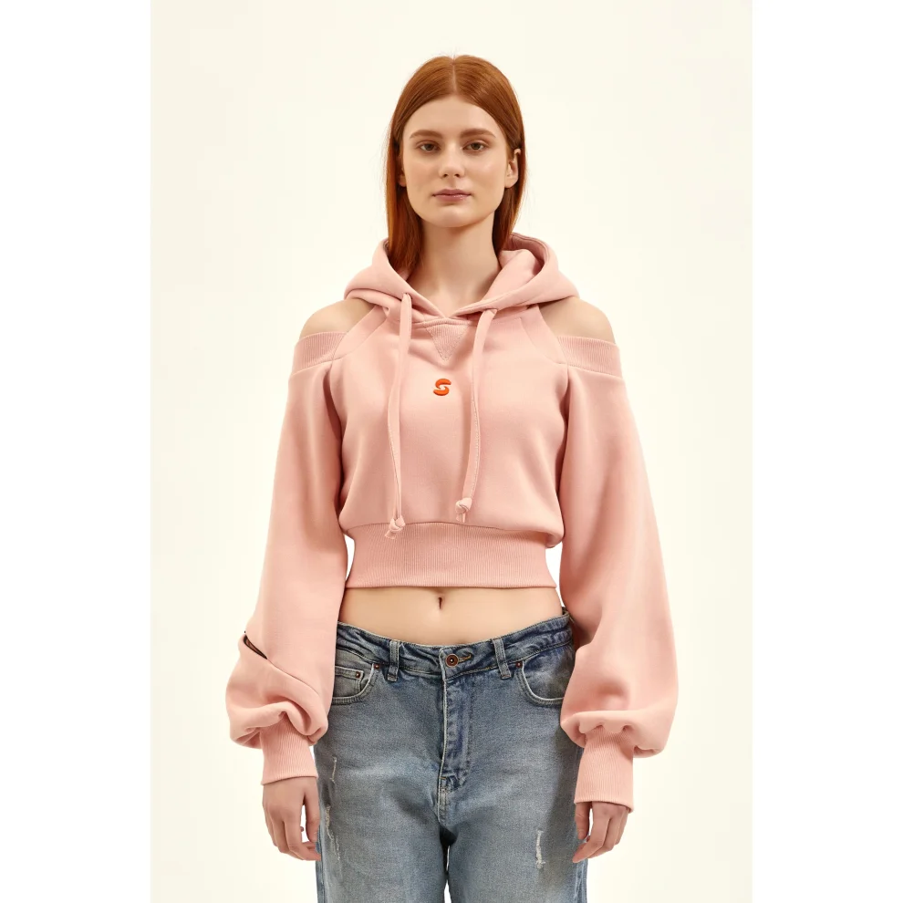 Off the hot sale shoulder hoodie