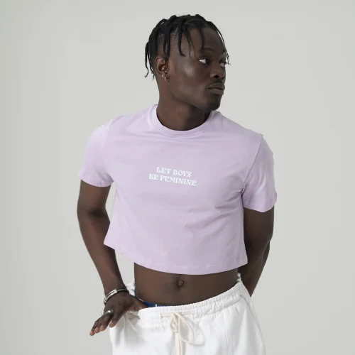 Queerlish - Let Boys Be Feminine Crop T-shirt