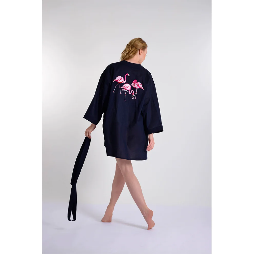 Mono Kimono - Flams Linen Kimono