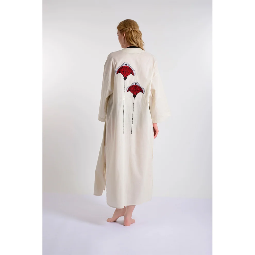 Mono Kimono - Fresh Carnation Linen Kimono