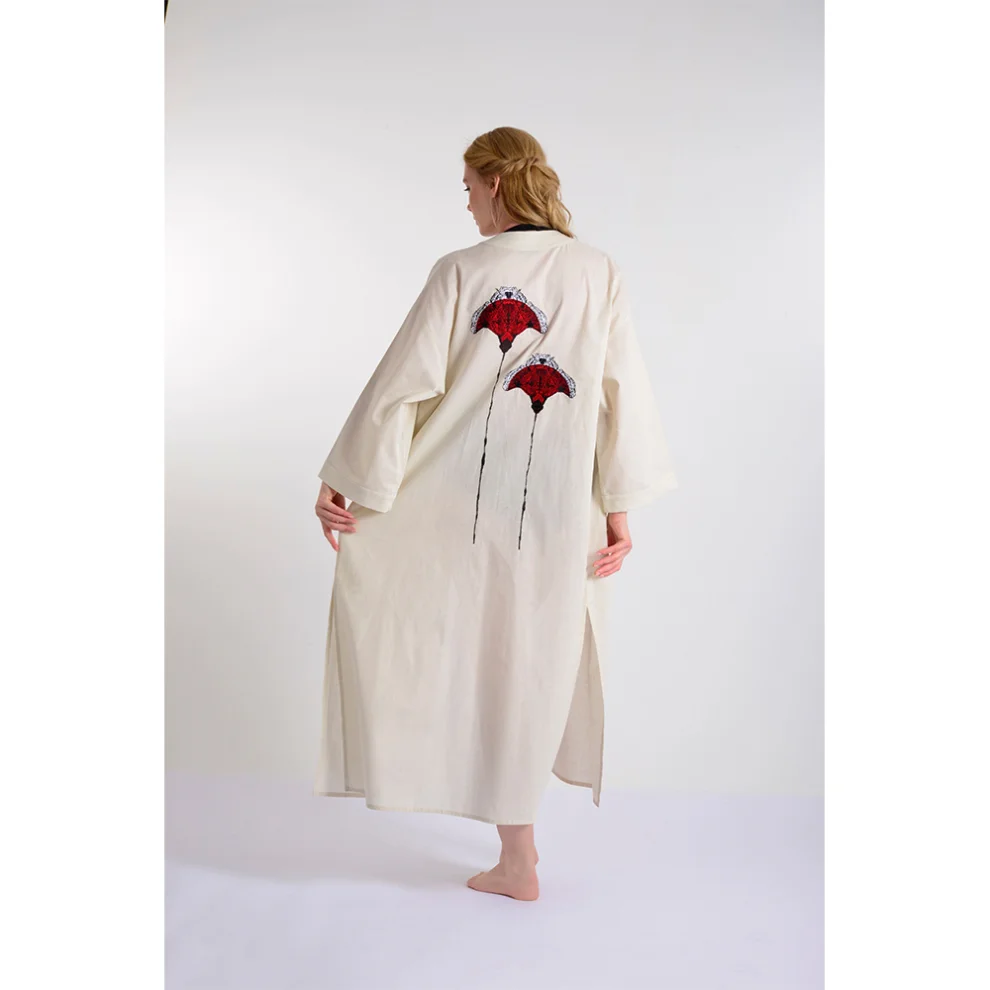 Mono Kimono - Fresh Carnation Linen Kimono