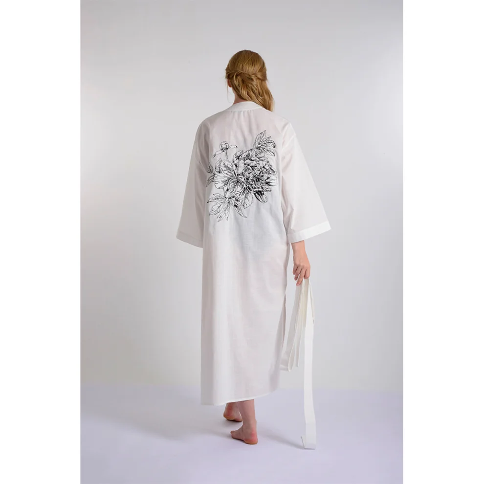 Mono Kimono - Peony Keten Kimono