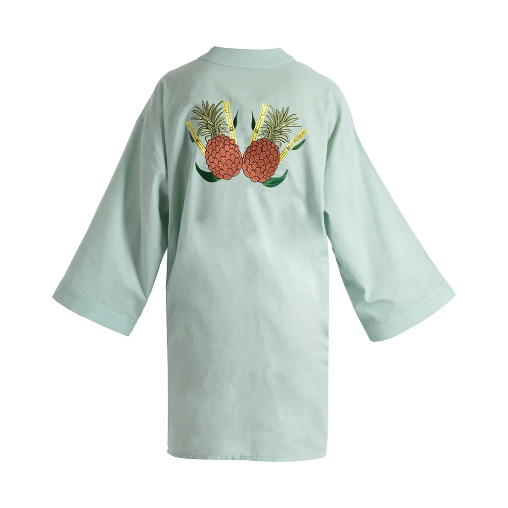 Mono Kimono - Pineapples Linen Kimono