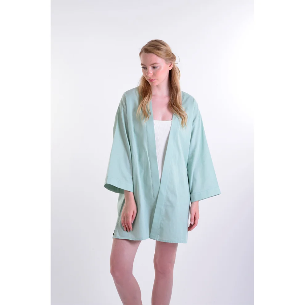 Mono Kimono - Pineapples Linen Kimono