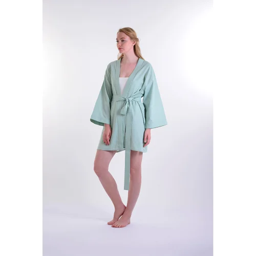 Mono Kimono - Pineapples Linen Kimono