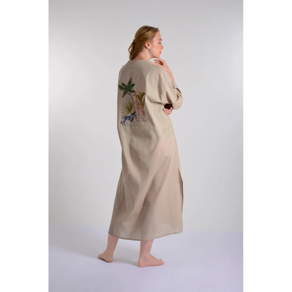 Mono Kimono - Safari Keten Kimono