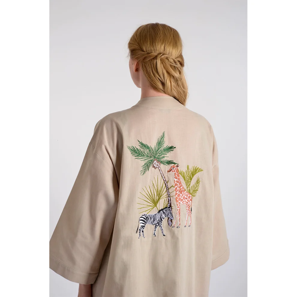 Mono Kimono - Safari Keten Kimono