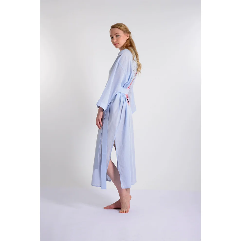 Mono Kimono - Sparrow Linen Kimono