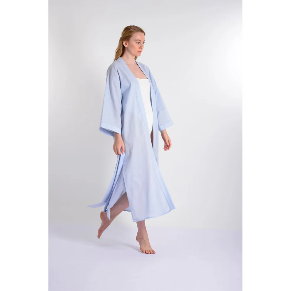 Mono Kimono - Sparrow Linen Kimono