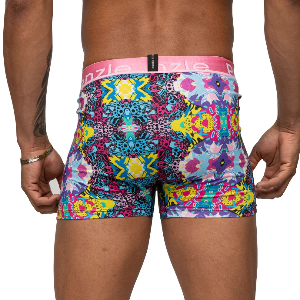 Paul Kenzie - Unique Effect Desenli Erkek Boxer - Panther Frog