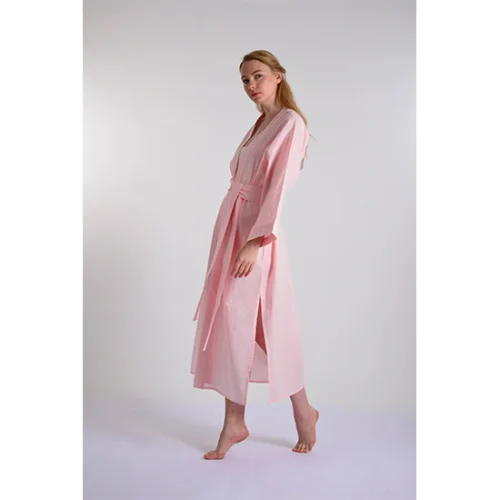 Mono Kimono - Swan Linen Kimono