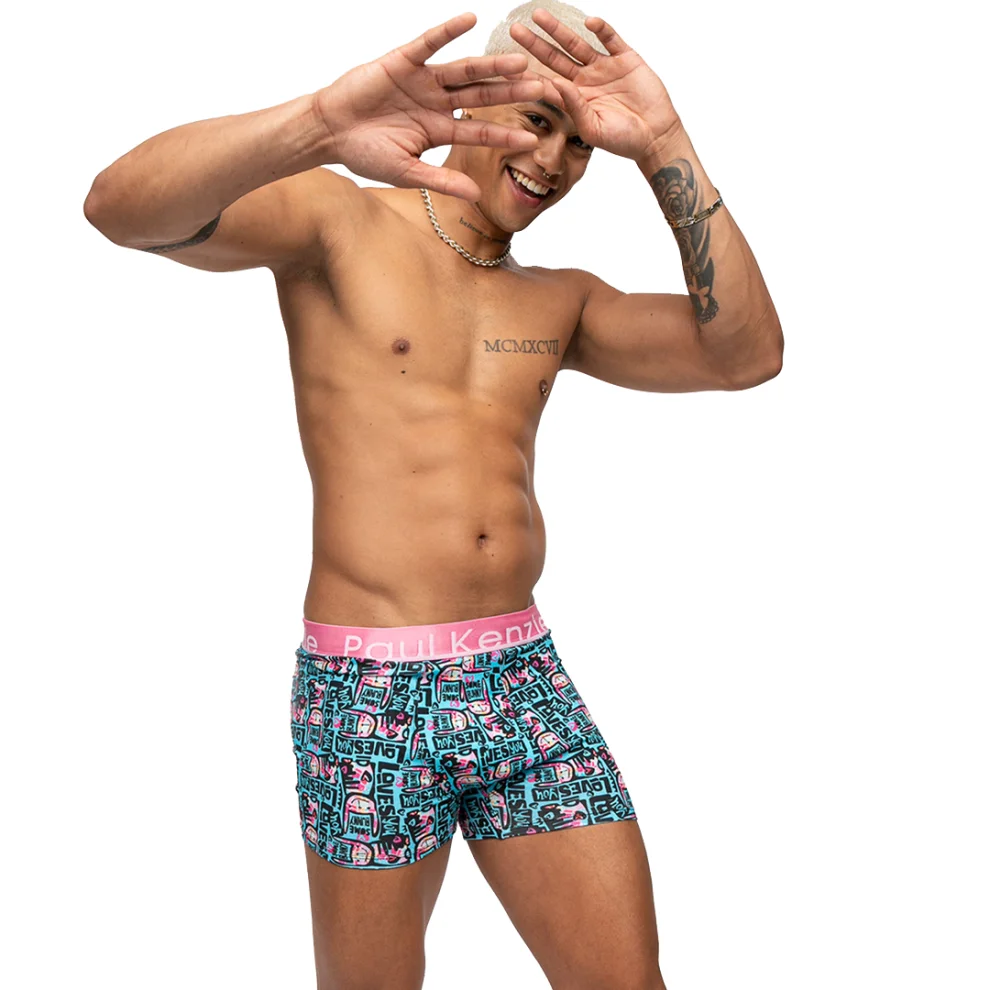 Paul Kenzie - Unique Effect Printed Men's Boxer - Love Bunny