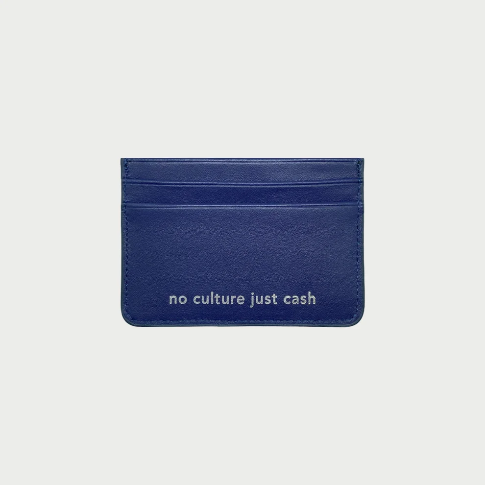 Staff Only - Navy Blue Leather Cardholder