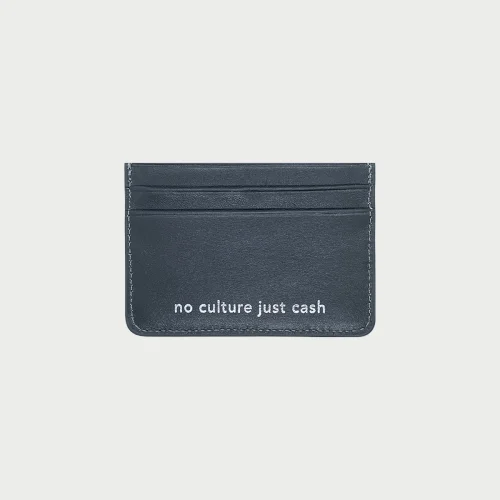 Staff Only - Steel Grey Leather Card Holder