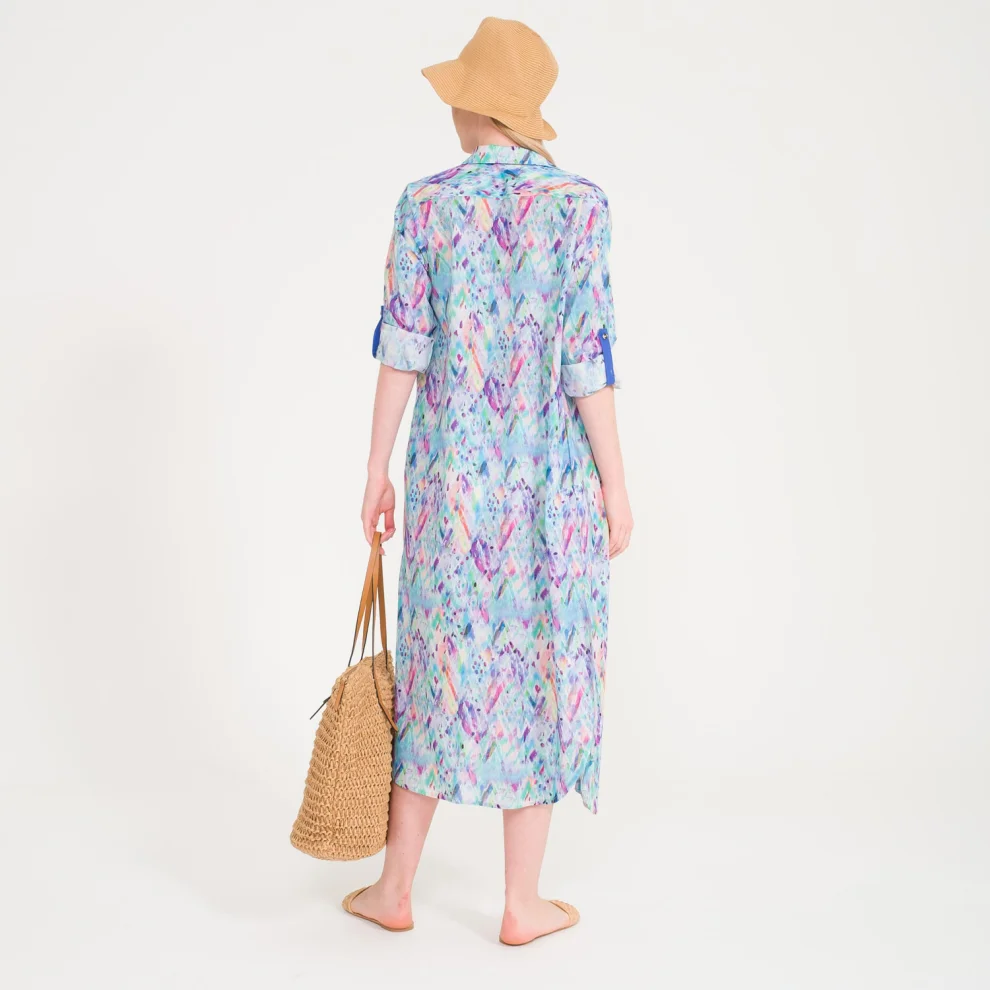 Miespiga - Helen Voile Beach Women Shirt Dress