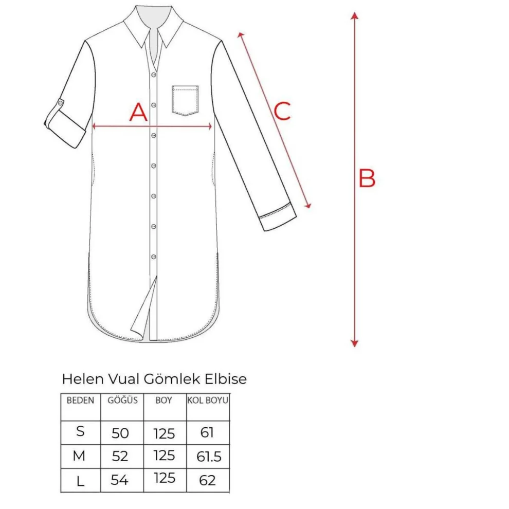 Miespiga - Helen Vual Plaj Kadın Gömlek Elbise