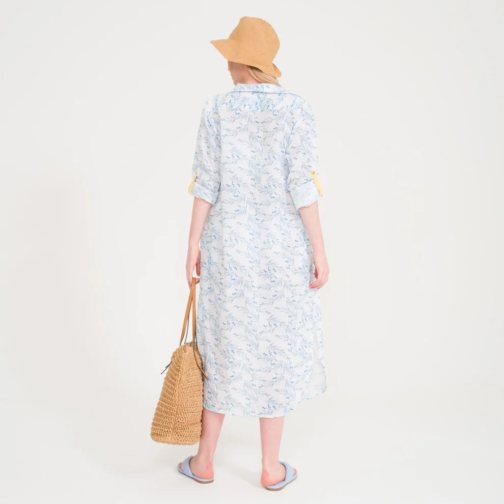 Miespiga - Helen Voile Beach Women Shirt Dress