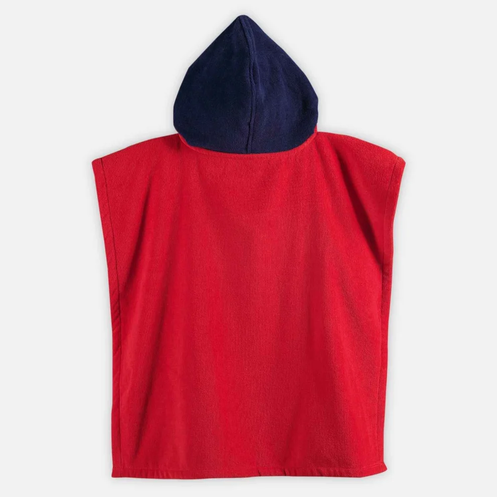 Miespiga Kids Towel Poncho Beach Red Age 5 6 hipicon