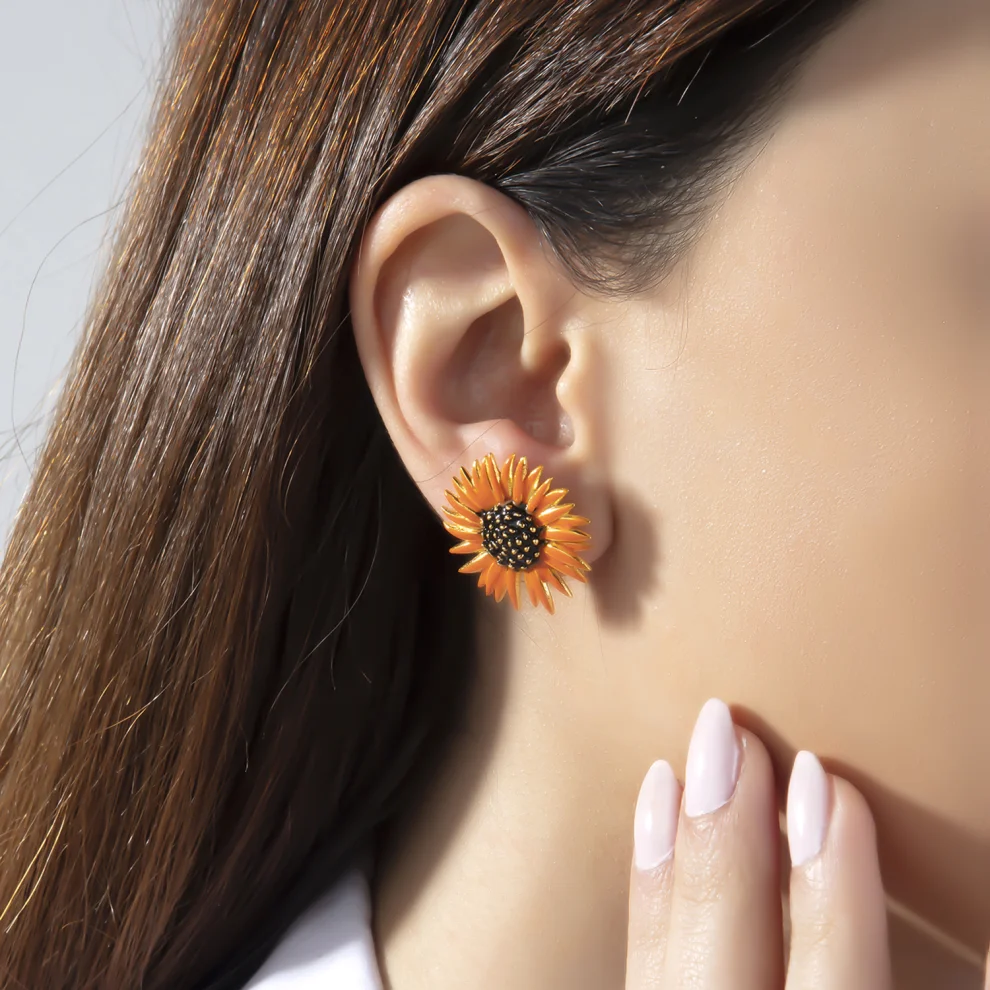 Milou Jewelry - Sunflower Earrings